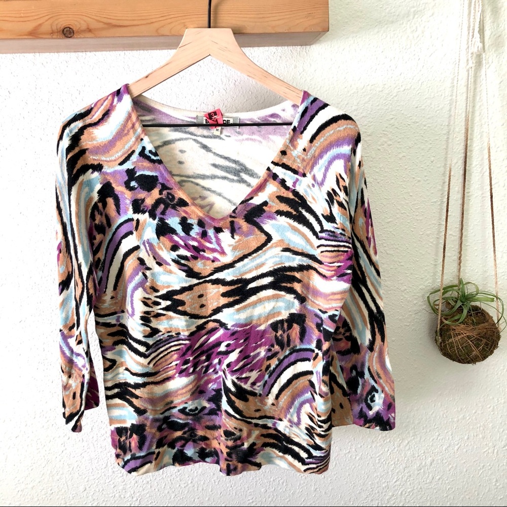 Blue Ice bamboo blend thick knit top